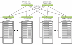 Edge-routed bridging at the leaf with QFX5200-32C/QFX5210-64C as spine switches