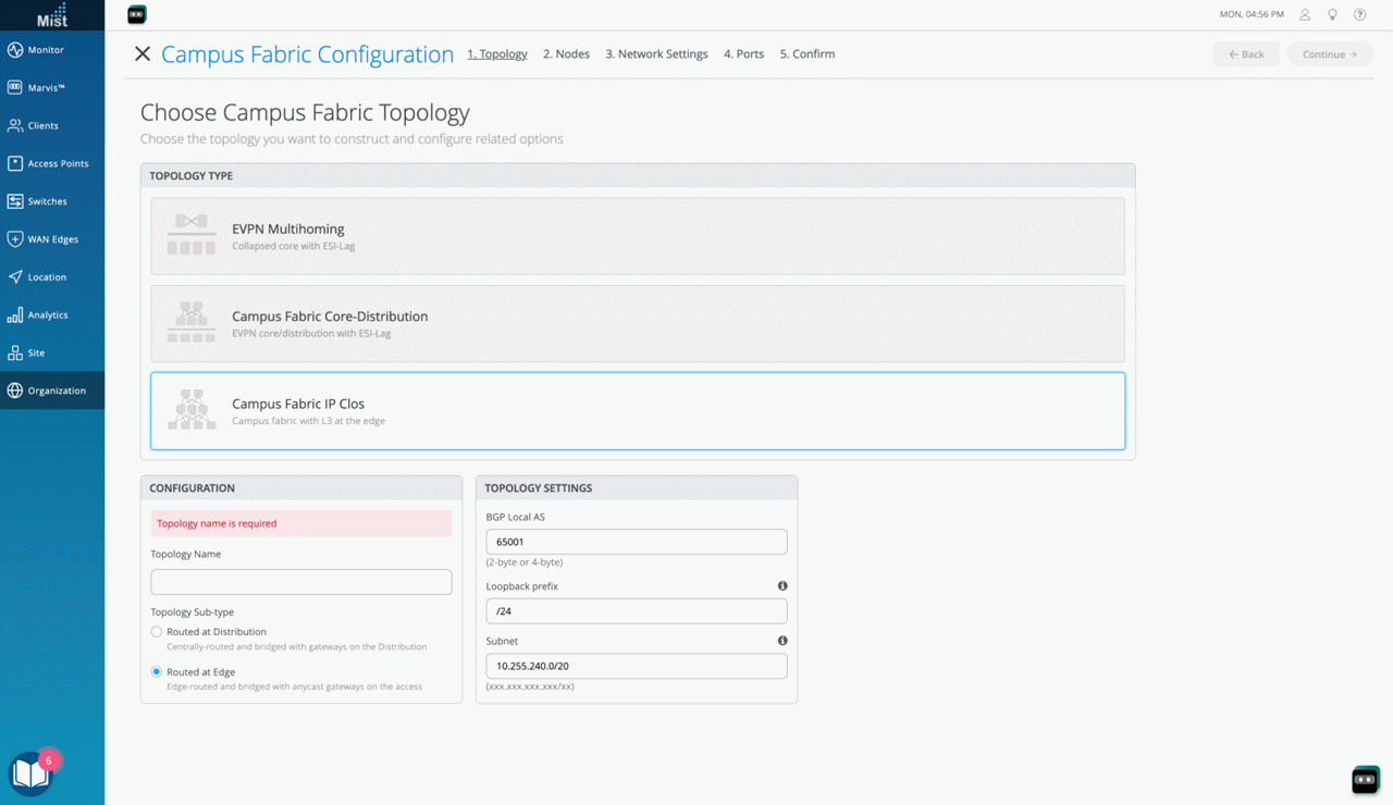Figure 3: Campus Fabric WorkFlow