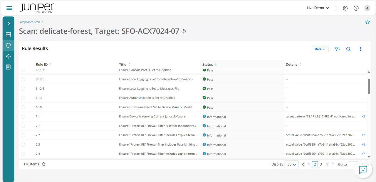 Figure 4: Network trust scans check hundreds of criteria and provides a summary score that can be tracked over time