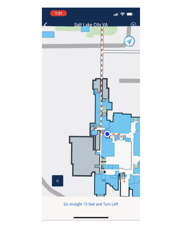 Figure 1: Wayfinding application using Juniper Mist User Engagement