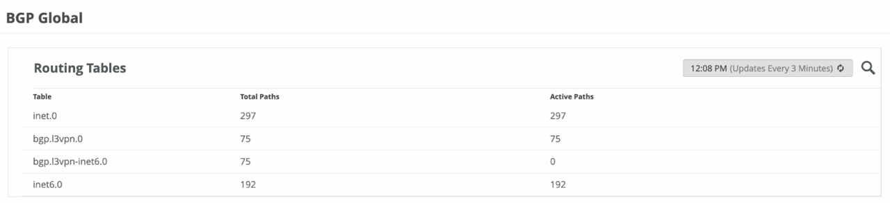 Figure 5: Routing – BGP view