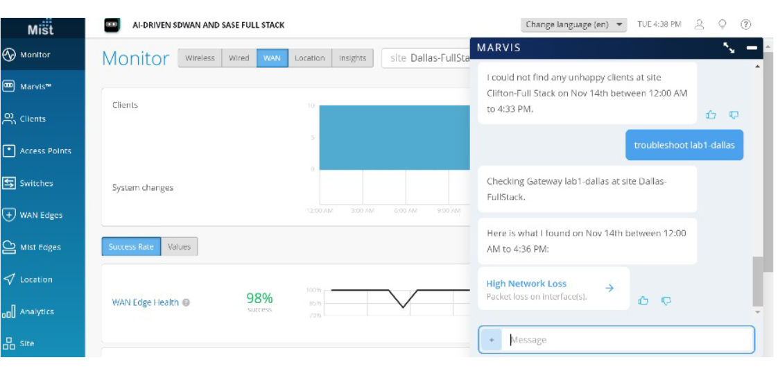 Figure 5: Marvis Virtual Network Assistant