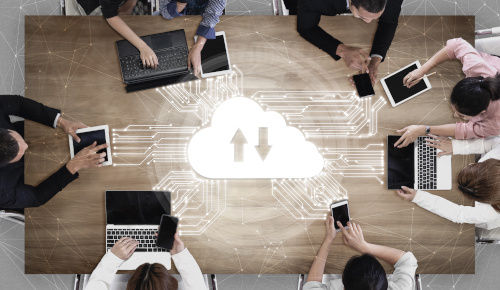 Cloud computing technology and online data storage for business 