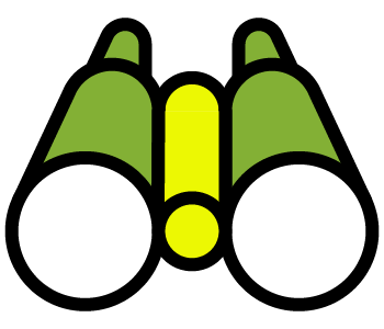 green binoculars graphic 