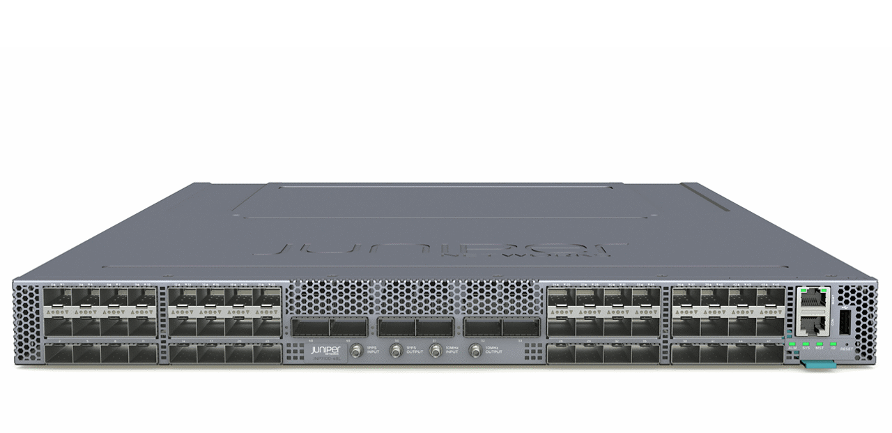 View of front with top Network Router for Juniper ACX7100 series