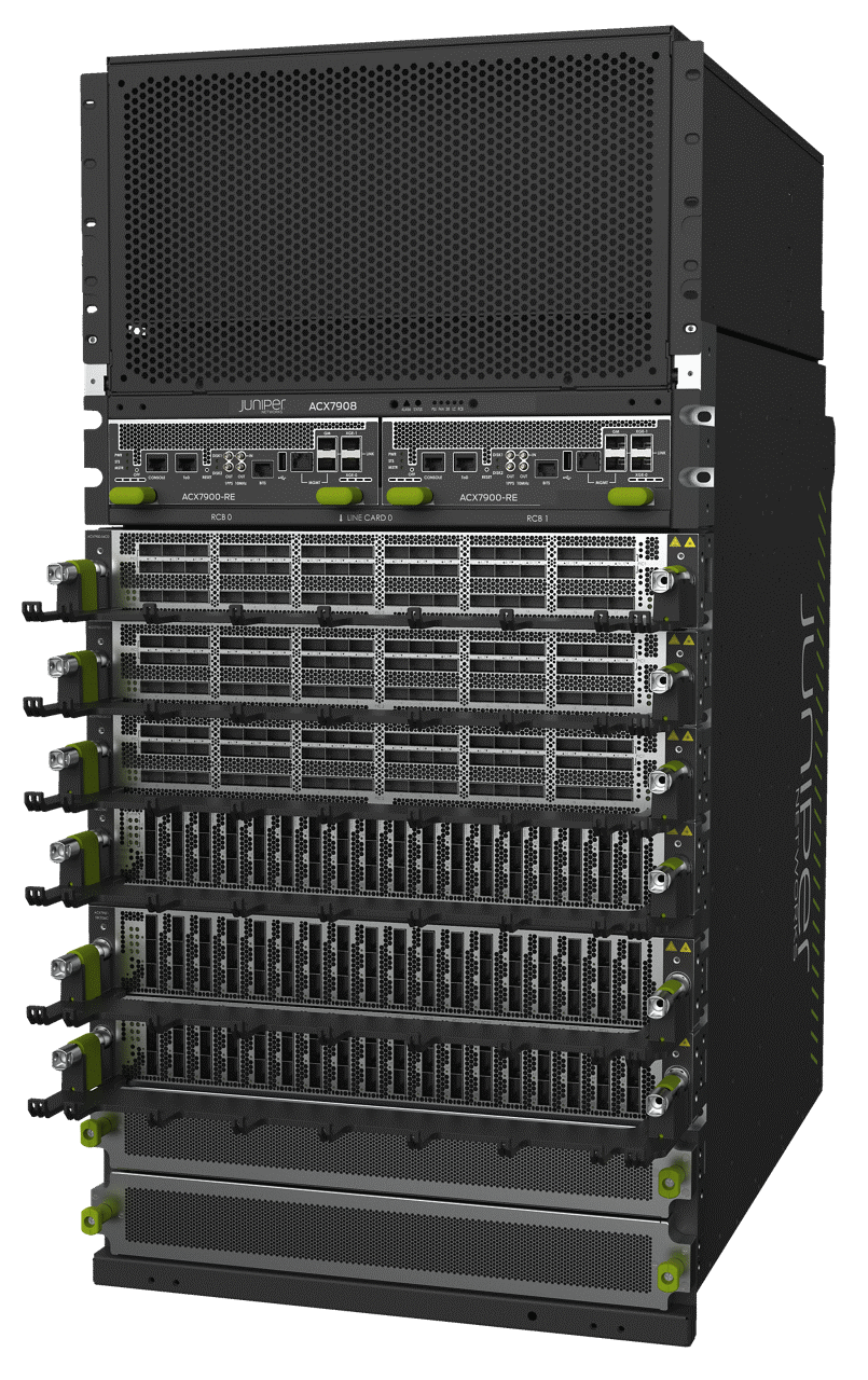 Vista izquierda del enrutador 7908 de la serie ACX