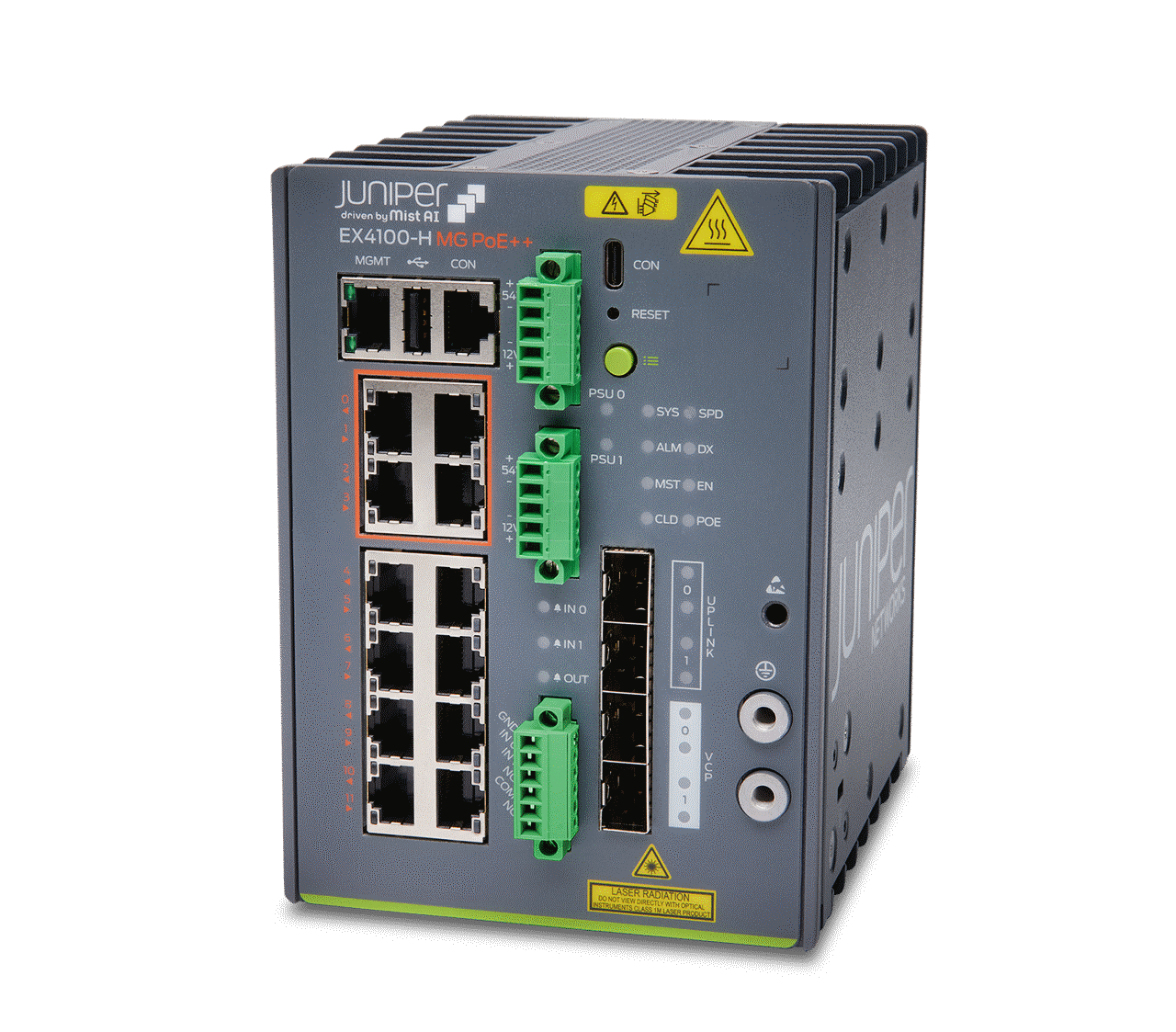 瞻博网络 EX4100-H-12MP 左视图