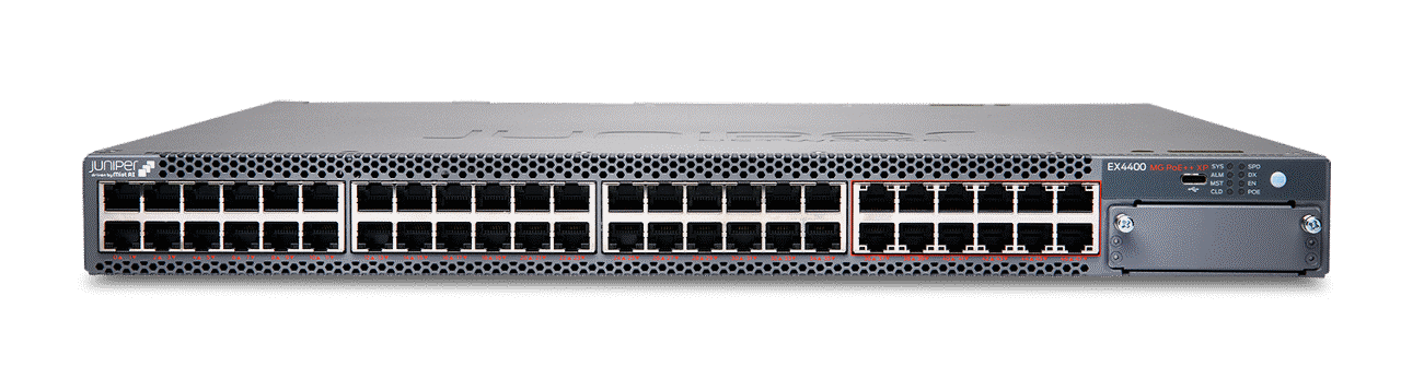 Juniper EX4400-48MXP上面＆正面ビュー画像