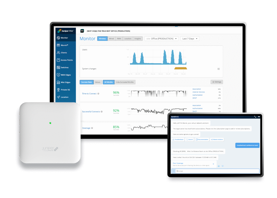 AP product image and screenshot of software