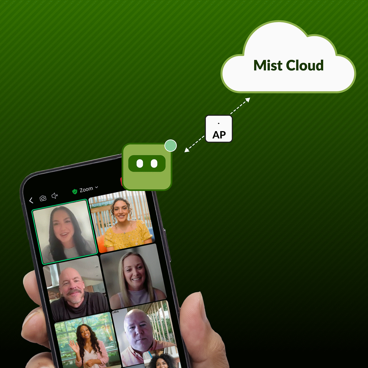 Marvis Client delivering the right data at the right time to Mist cloud