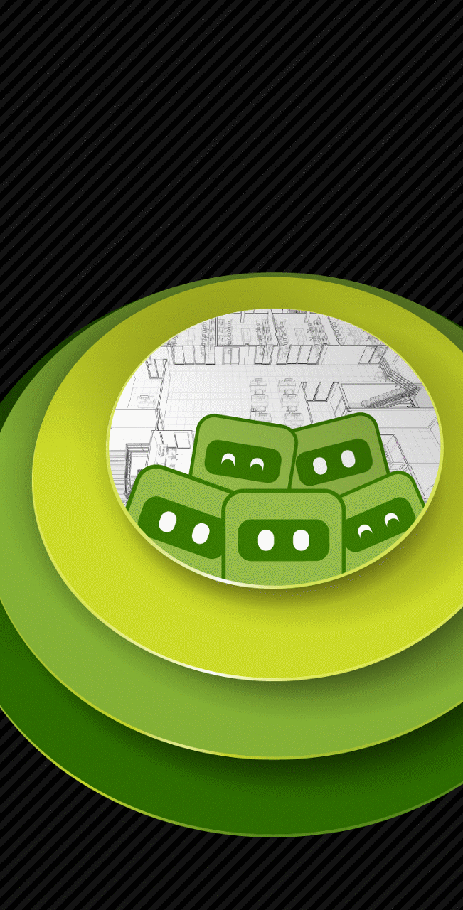 Marvis Minis with a floor plan in the background.