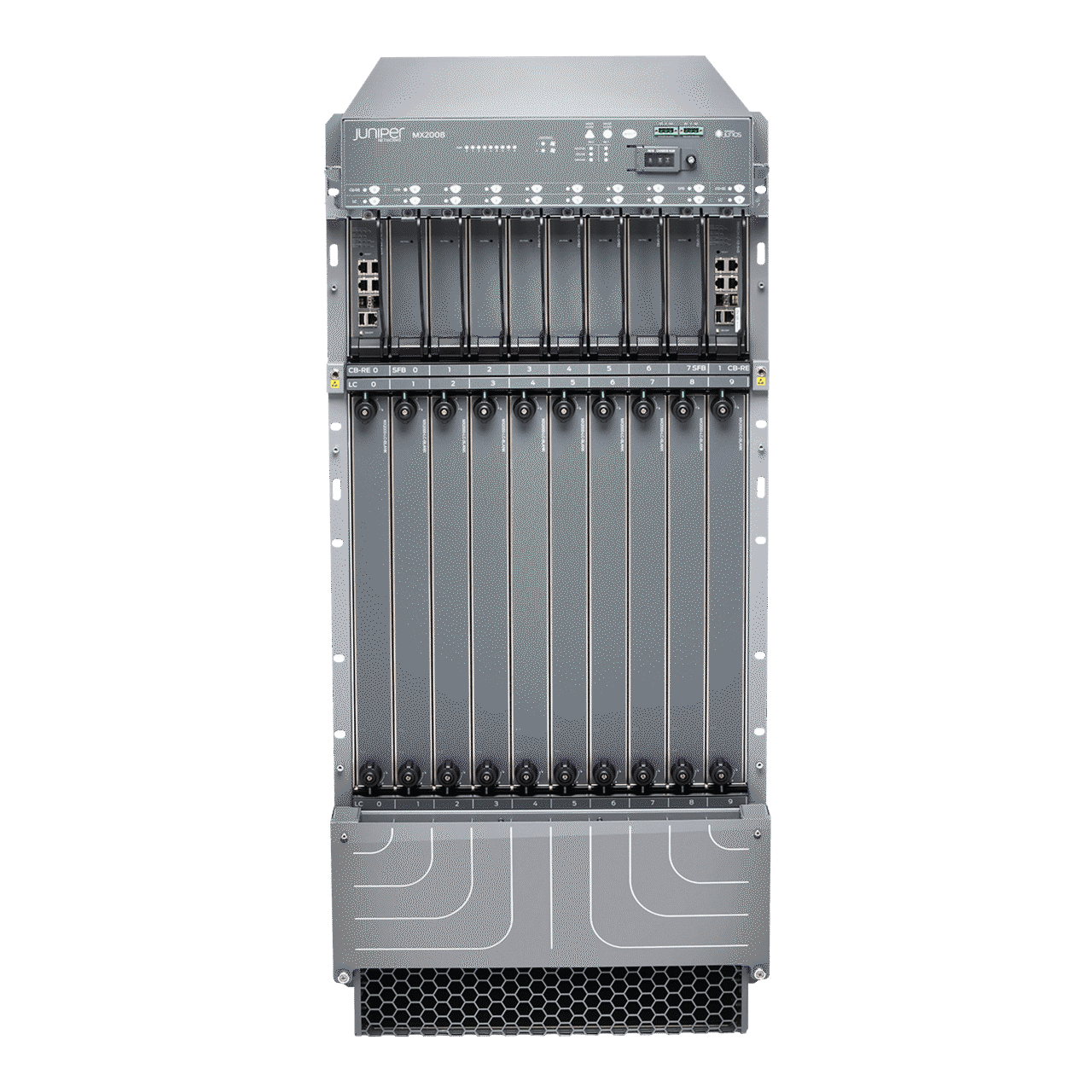 Front with Top View of MX 2008 Router