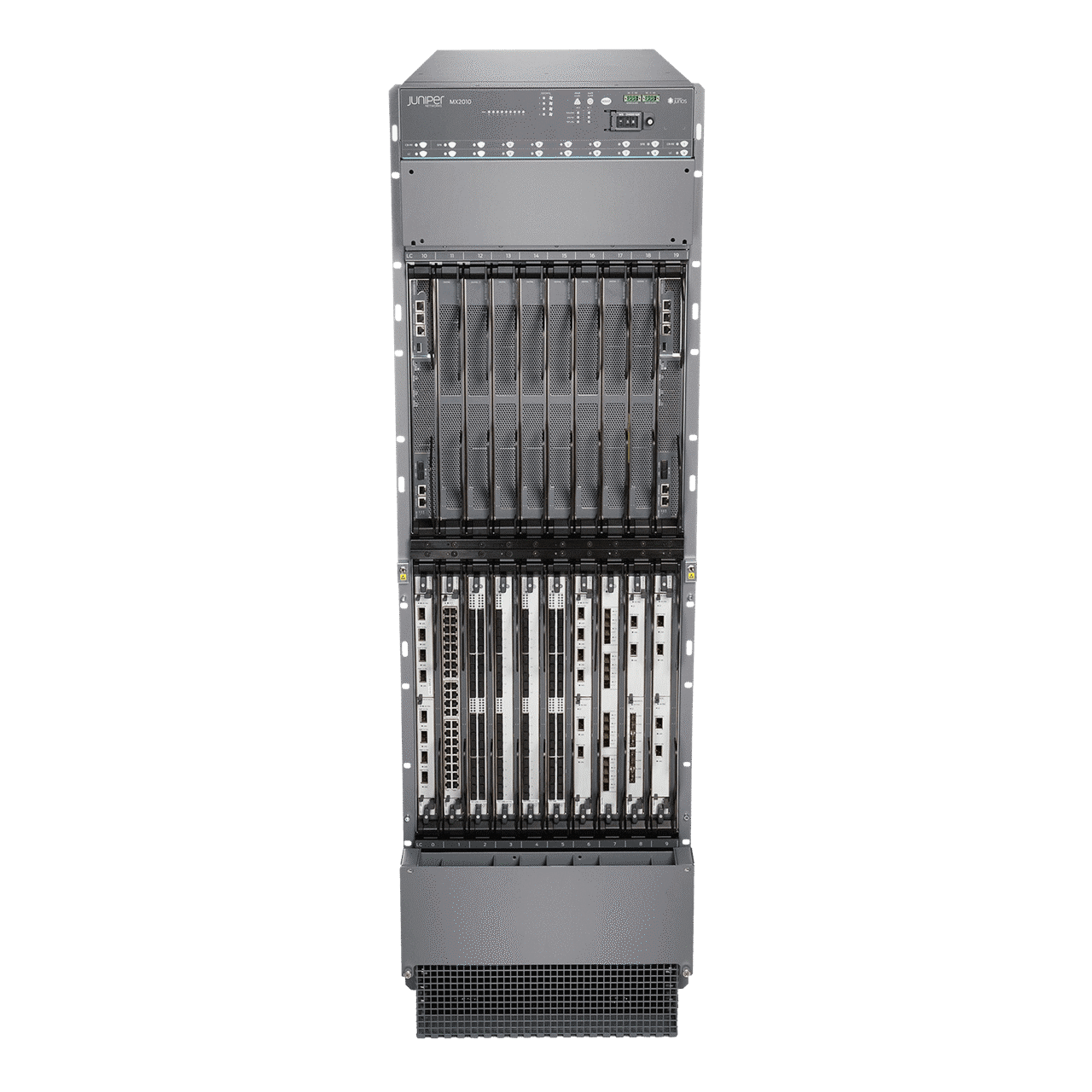 Front with Top View of MX 480 Router