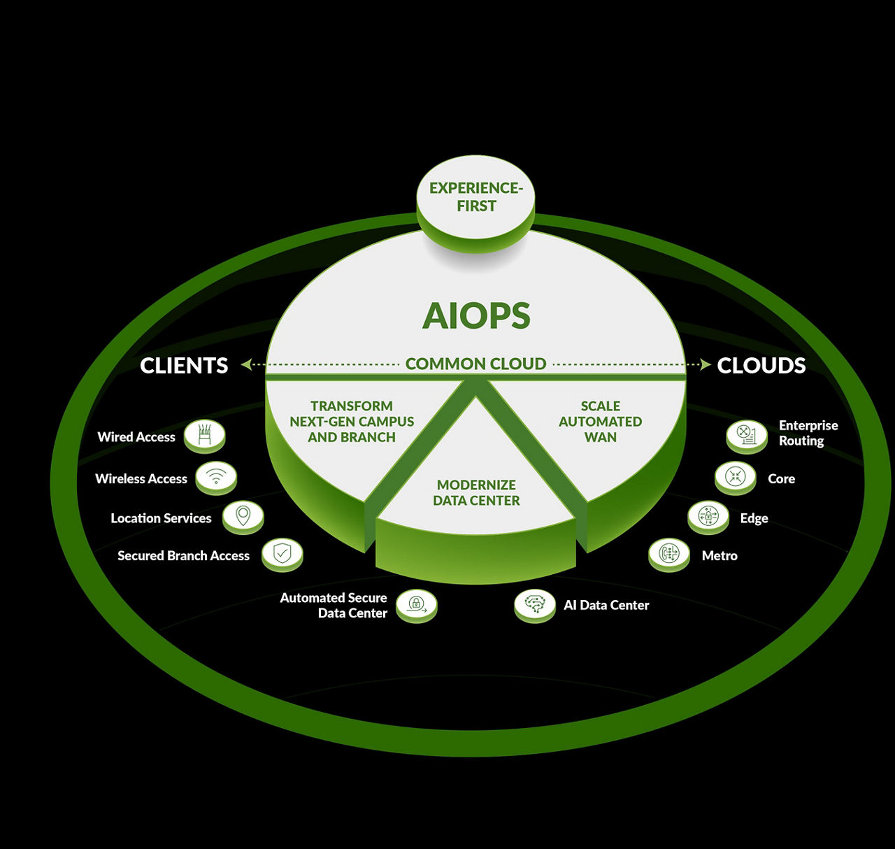 AI-Native Networking Platform Diagram Graphic Slide