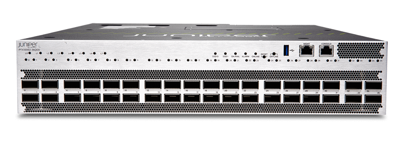PTX10002-36QDD Router Front with Top View