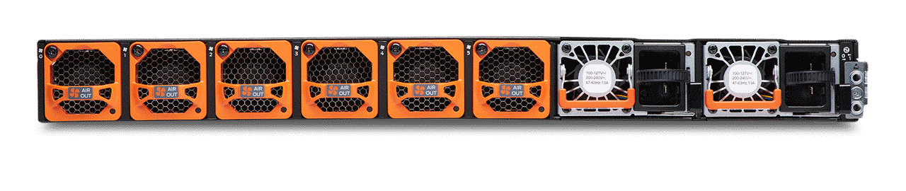 Juniper SRX4700ファイアウォールの背面イメージ